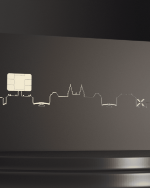 Metal Bank Card – Amsterdam Skyline