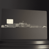 Metal Bank Card – Barcelona Cityscape