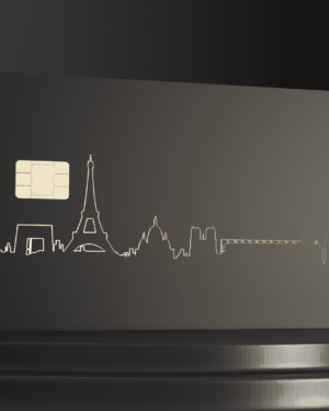 Metal Bank Card – Paris Skyline