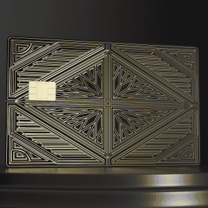 Metal Bank Card - Art Deco 3