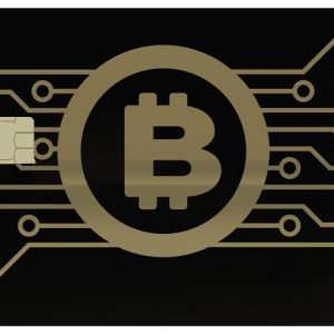 Metal Bank Card - Bitcoin Patterned