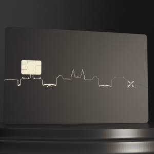 Metal Bank Card - Amsterdam Skyline
