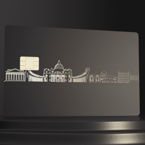 Metal Bank Card - Rome Cityscape